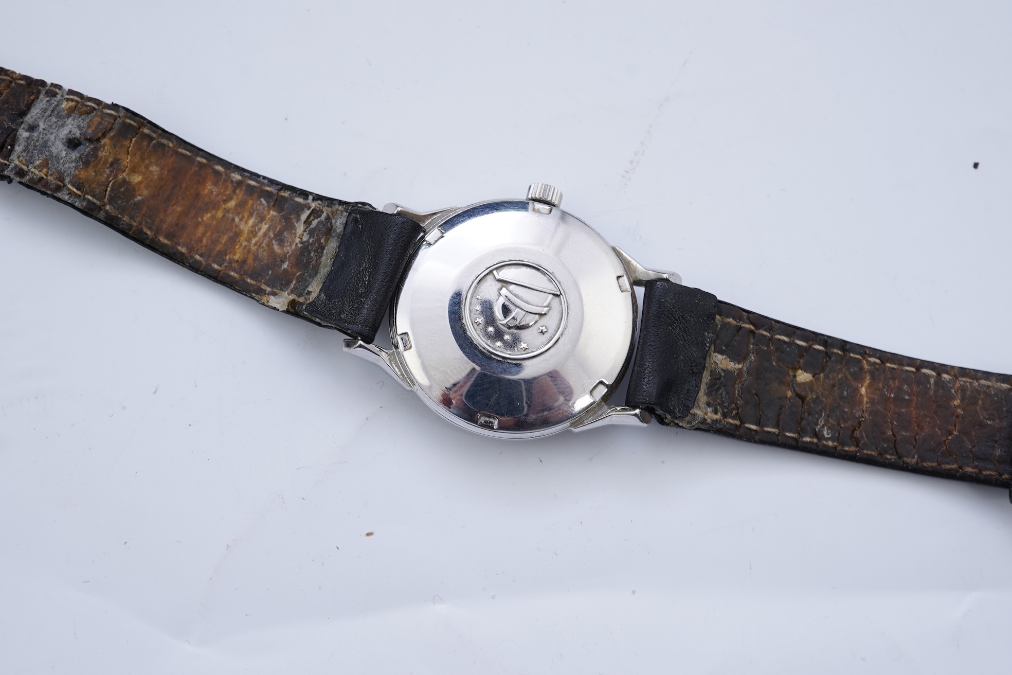 A gentleman's 1960's? stainless steel Omega Constellation Automatic Chronometer Officially Certified wrist watch, with pie-pan dial